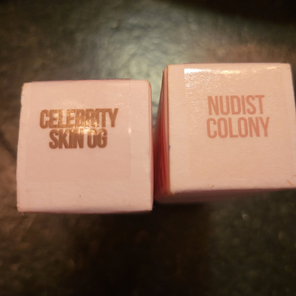 LOT OF TWO Nudist Colony & Celebrity Skin Jeffree Star Velvet Trap Lipstick NEW